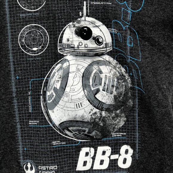 Star Wars Gray & White Classic Graphic Tee | Boys Size 10 - Picture 4 of 5